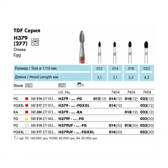 H379 - финир твердосплавный NTI TDF, олива фото 1
