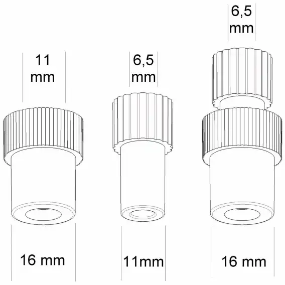 Переходники Kristident Мини, 11 мм (3 шт) фото 2