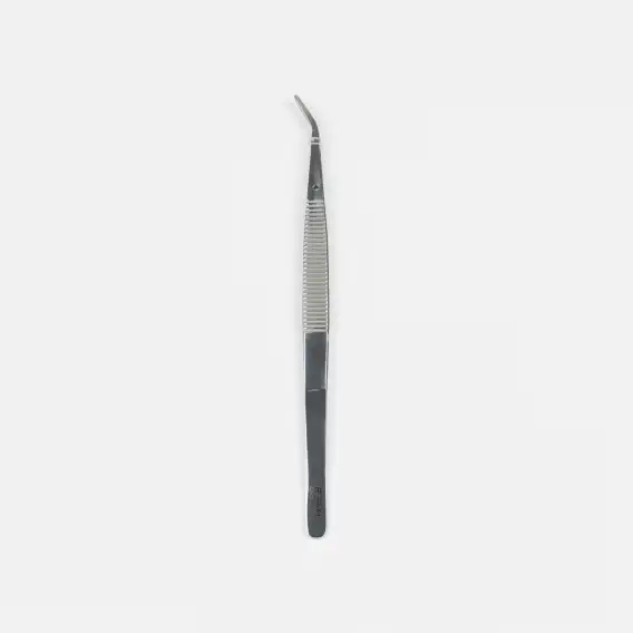 Пинцет зубной ММИЗ, изогнутый (15 см) фото 1