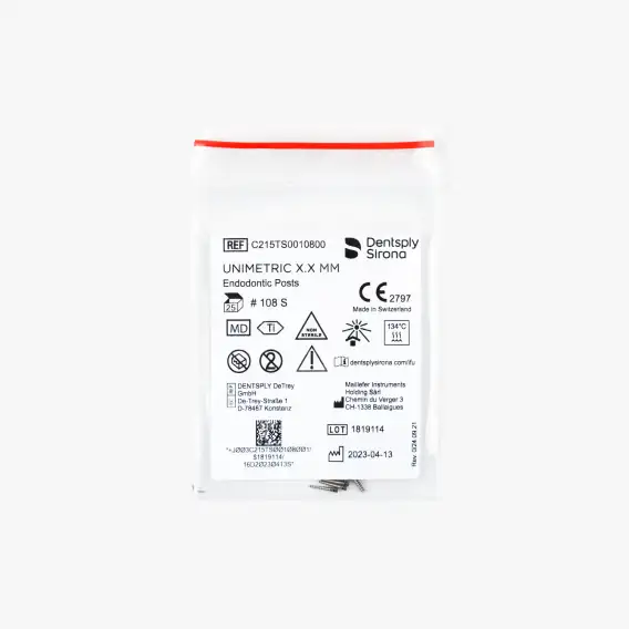 Штифты титановые Dentsply Unimetric, титановые штифты дентсплай юниметрик