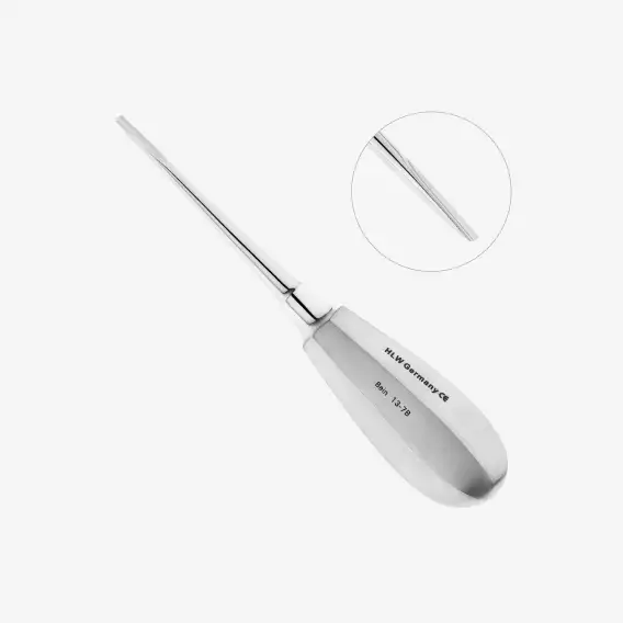 стоматологический элеватор HLW №7B Bein для удаления корней прямой (3 мм), элеватор бейн