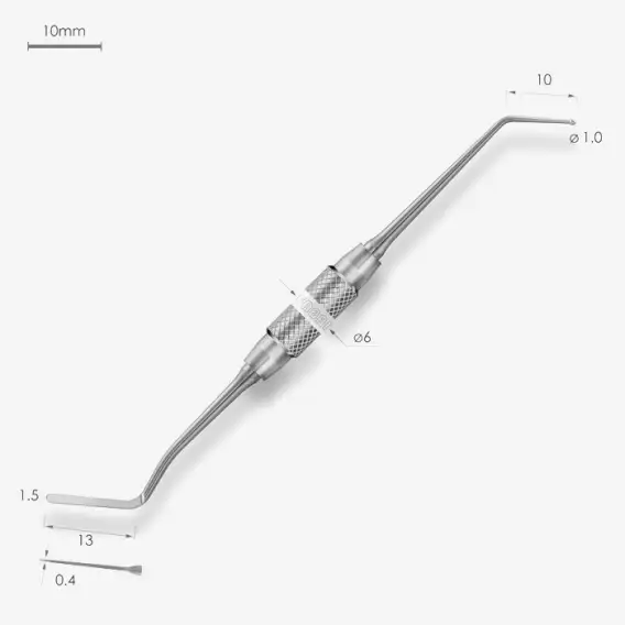 Штопфер-гладилка Fabri №1304-1.0, классическая ручка (6 мм) фото 2