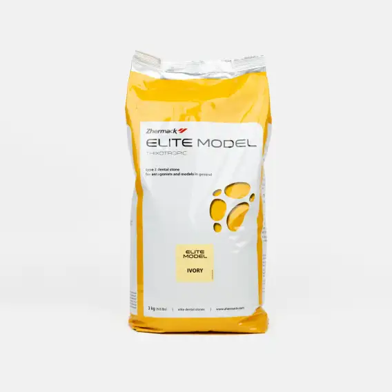 Гипс Zhermack Elite Model III класс для моделей и антагонистов, гипс жермак элит для моделей, зуботехнический гипс 3 класс