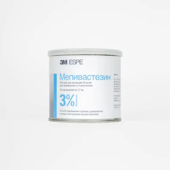 Раствор для инъекций 3M Мепивастезин 3%, с мепивакаином (50 x 1,7 мл) фото 1