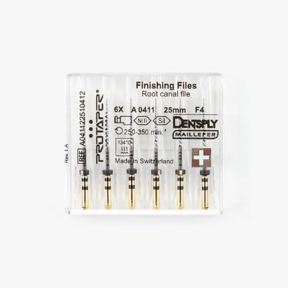 Файлы машинные Dentsply ProTaper Universal (6 шт), файлы машинные для перелечивания протейперы универсальные, машинные файлы для распломбировки дентсплай протейпер юниверсал