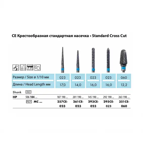 MC351CE - фреза NTI Millenium Cutter, бутон, крестообразная стандартная насечка фото 1