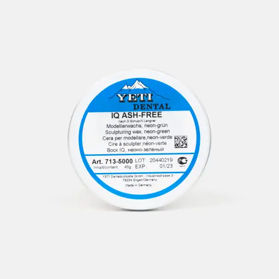Воск моделировочный Yeti IQ Ash-free, неоново-зеленый (45 г) фото 1