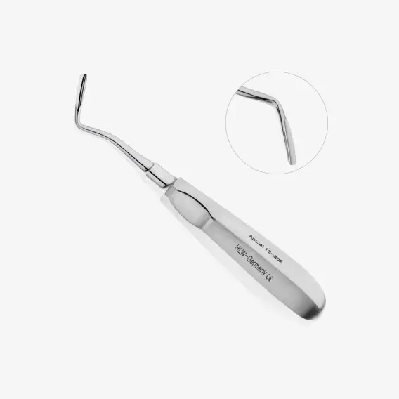 Элеватор HLW №302 Apical для удаления корней изогнутый (3 мм), апикальный элеватор