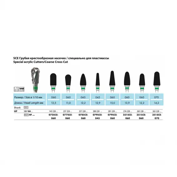 HF251SCE - фреза твердосплавная NTI, граната, крестообразная грубая насечка фото 2