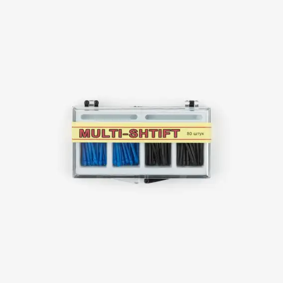 Штифты беззольные Рудент Multi-Shtift, синие и черные (2 x 40 шт) фото 1