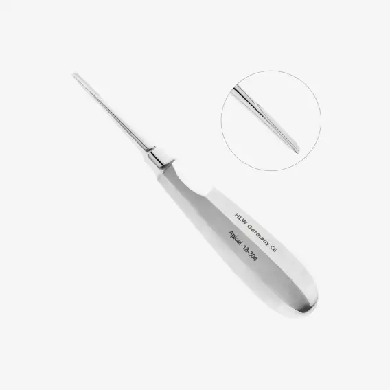 Элеватор HLW №304 Apical для удаления корней прямой (3 мм), апикальный элеватор