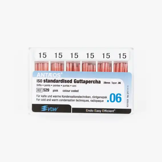 Штифты гуттаперчевые VDW конусность 06, гуттаперчевые штифты вдв конус 06