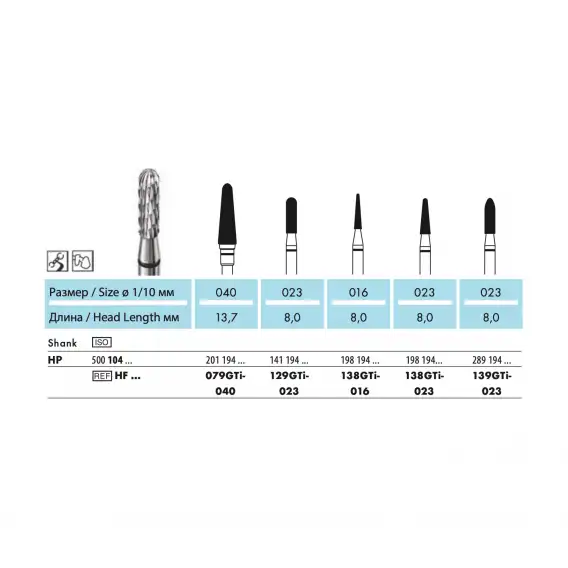 HF139GTi - фреза твердосплавная NTI, торпеда, разнонаправленные лезвия фото 2