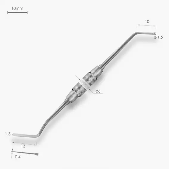 Штопфер-гладилка Fabri №1304-1.5, классическая ручка (6 мм) фото 2