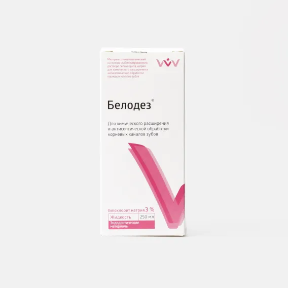 Раствор для антисептической обработки каналов Владмива Белодез 3% 