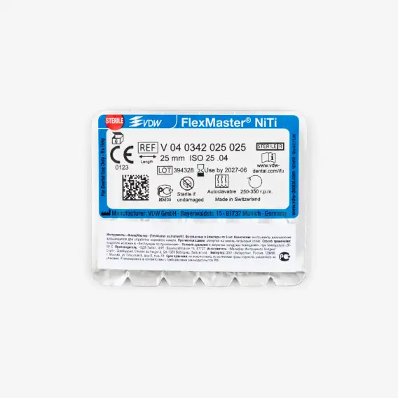 Файлы машинные VDW FlexMaster NiTi-Files .04 (6 шт)  фото 1