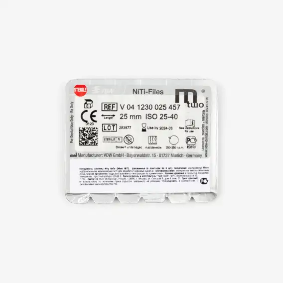 Файлы машинные VDW Mtwo №2 x 25/.06, 21/25 мм, 30/.05, 35/.04, 40/.04, 25/.07, 16/25 мм (6 шт) фото 1