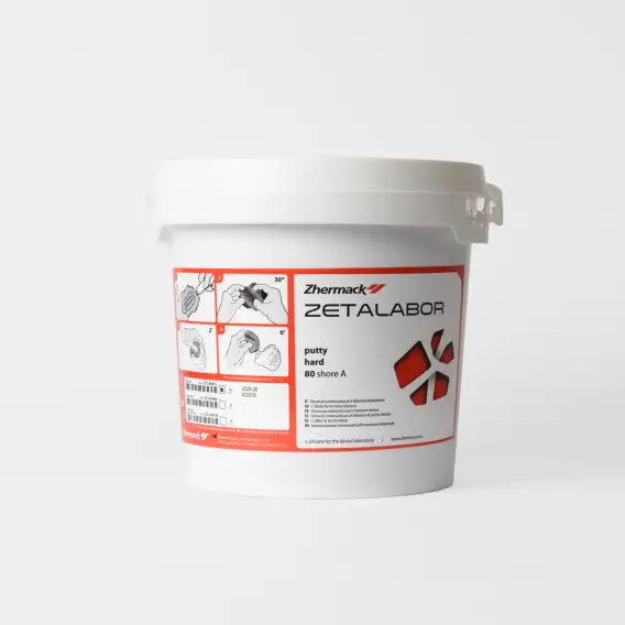 C-силикон Zhermack Zetalabor, для изготовления ключей 5 кг, зуботехнический силикон жерма зеталабор 5 кг, лабораторный силикон