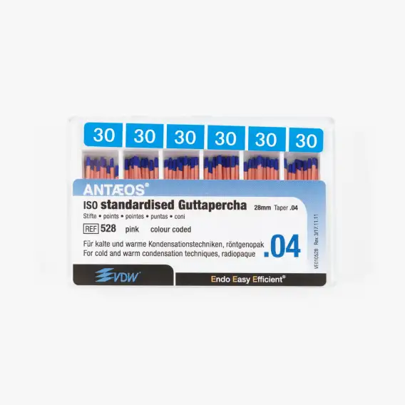 Штифты гуттаперчевые VDW конусность 04, гуттаперчевые штифты вдв конус 04